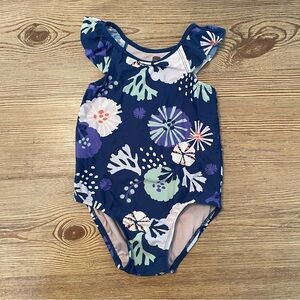 Tea Collection Navy Floral One-Piece Swimsuit